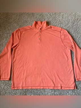 Paradise Collection Polo Shirt Men's XXL Orange Long Sleeved Modal Soft Casual